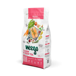 Weego Salmão e Chá Verde ração para gatos